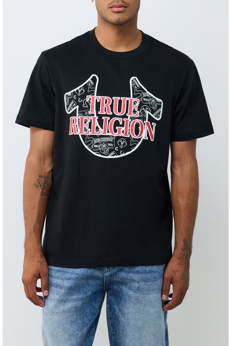 Horseshoe Graphic T-Shirt, Main, color, JET BLACK
