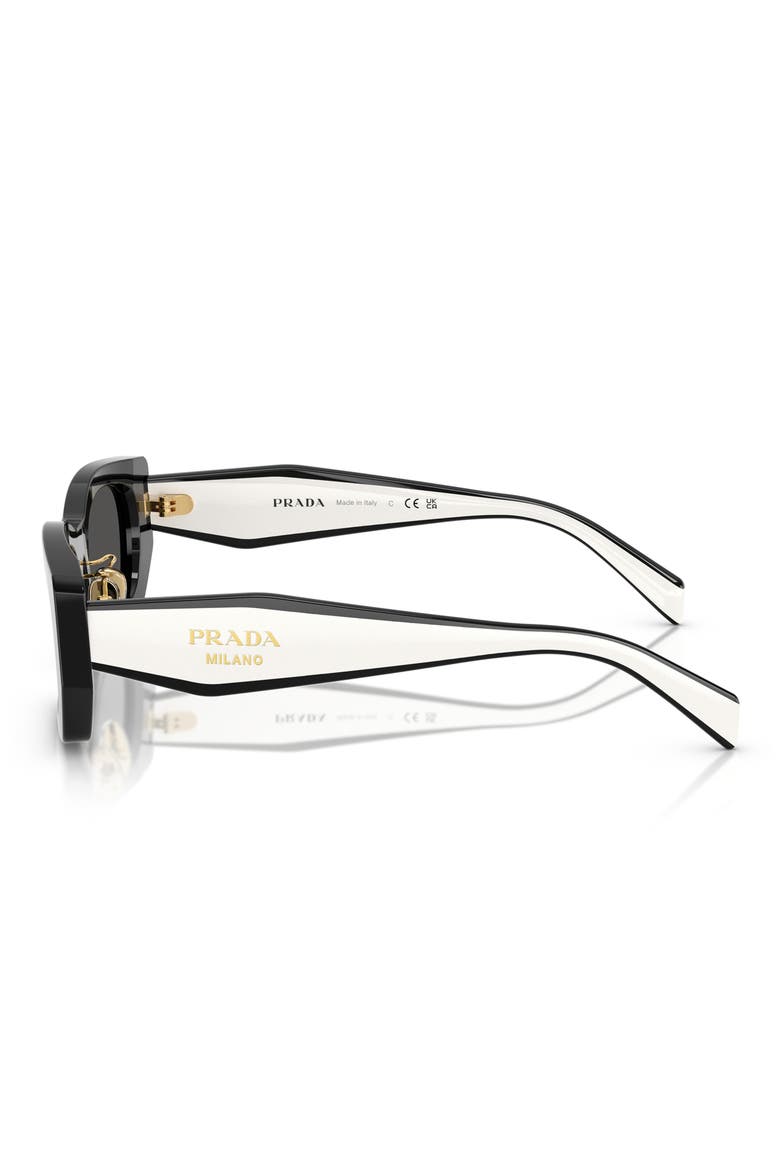 53mm Pillow Sunglasses, Alternate, color, BLACK / DARK GREY