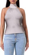 AFRM Golda Open Back Turtleneck Halter Top