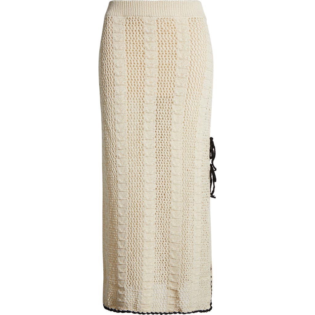 Elan Open Stitch Side Slit Cover-up Maxi Skirt