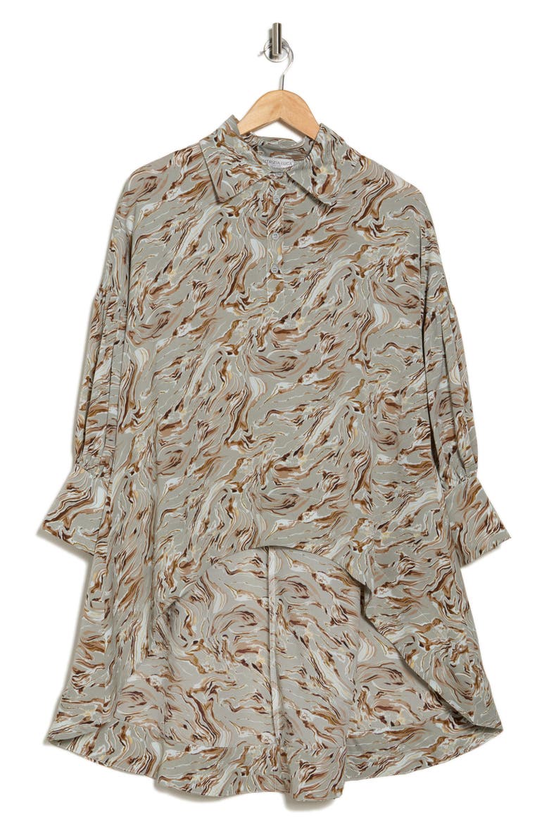 Oversize Long Sleeve High-Low Top, Alternate, color, GREY