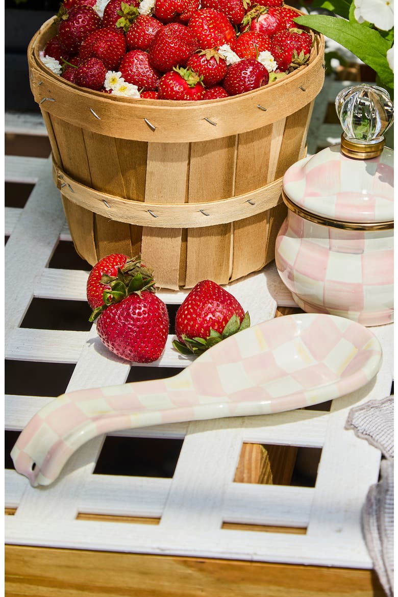 Rosy Check Spoon Rest, Alternate, color, ROSY