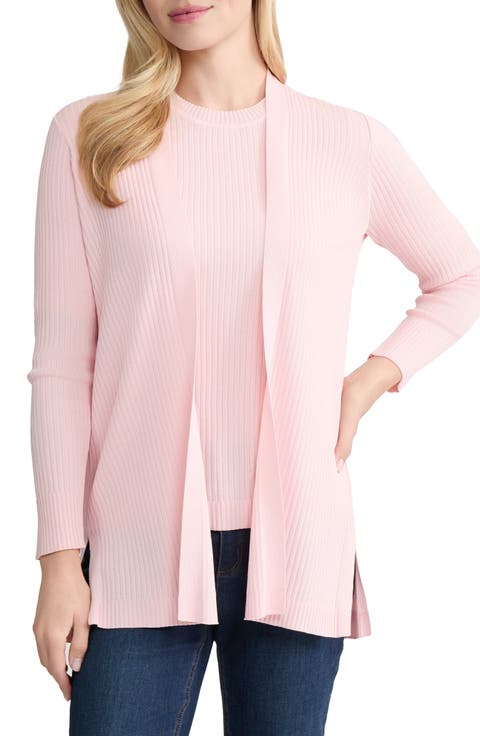Sutton Open Front Rib Knit Cardigan