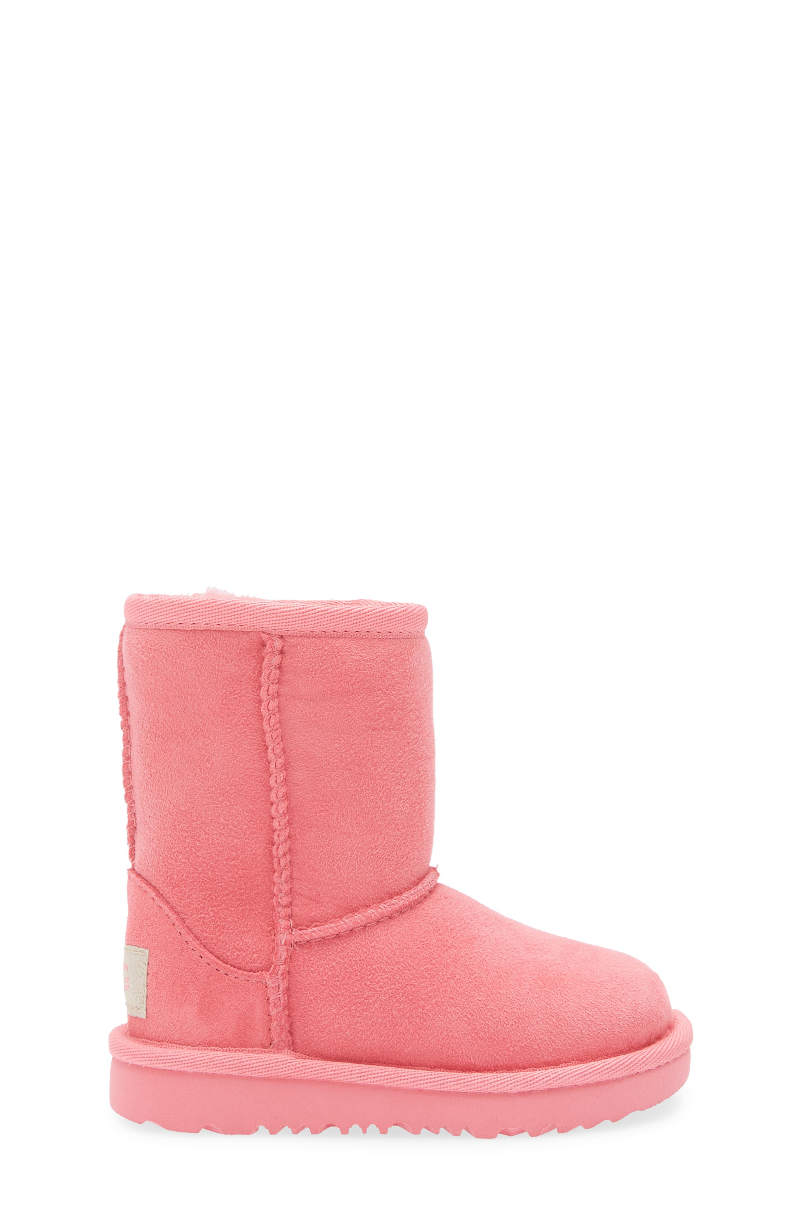 UGG<sup>®</sup> Kids' Classic Short II Water Resistant Genuine Shearling Boot, Alternate, color, Pink Bloom
