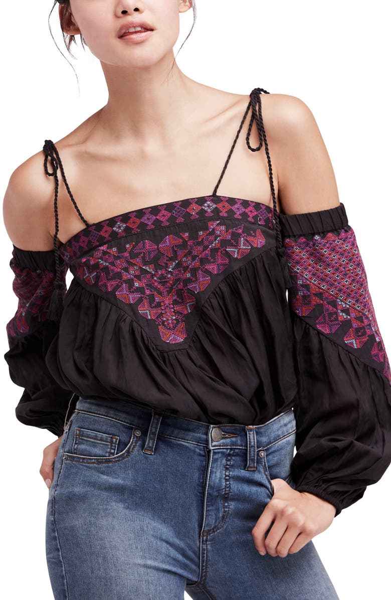 Free People Vacay Vibin' Cold Shoulder Top, Main, color, 