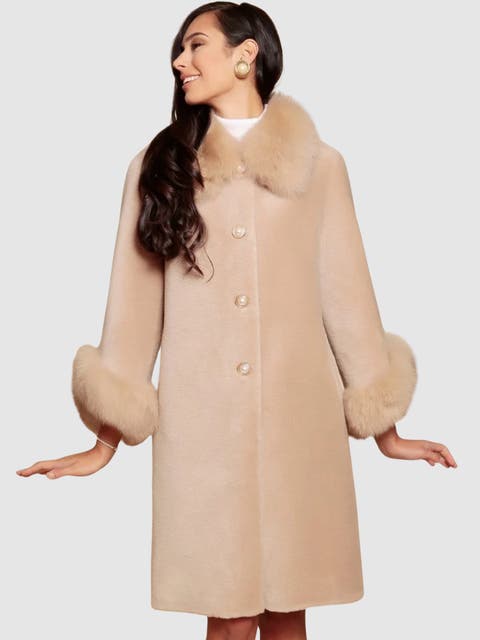 Monroe Wool And Faux Fur Teddy Coat