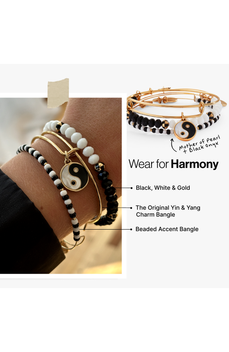 Alex and Ani Yin Yang Bangle Bracelet Set Of 3, Alternate, color, Gold