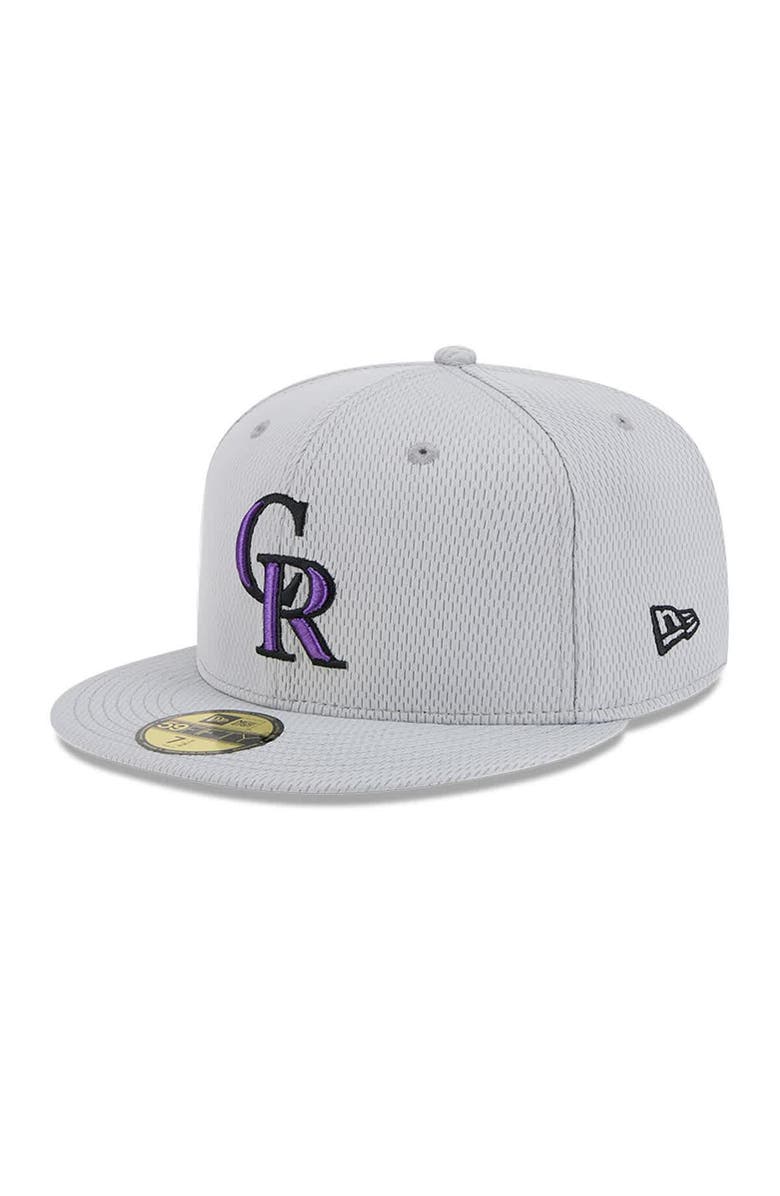 New Era Men's New Era Gray Colorado Rockies 2025 MLB Clubhouse 59FIFTY Fitted Hat, Main, color, 