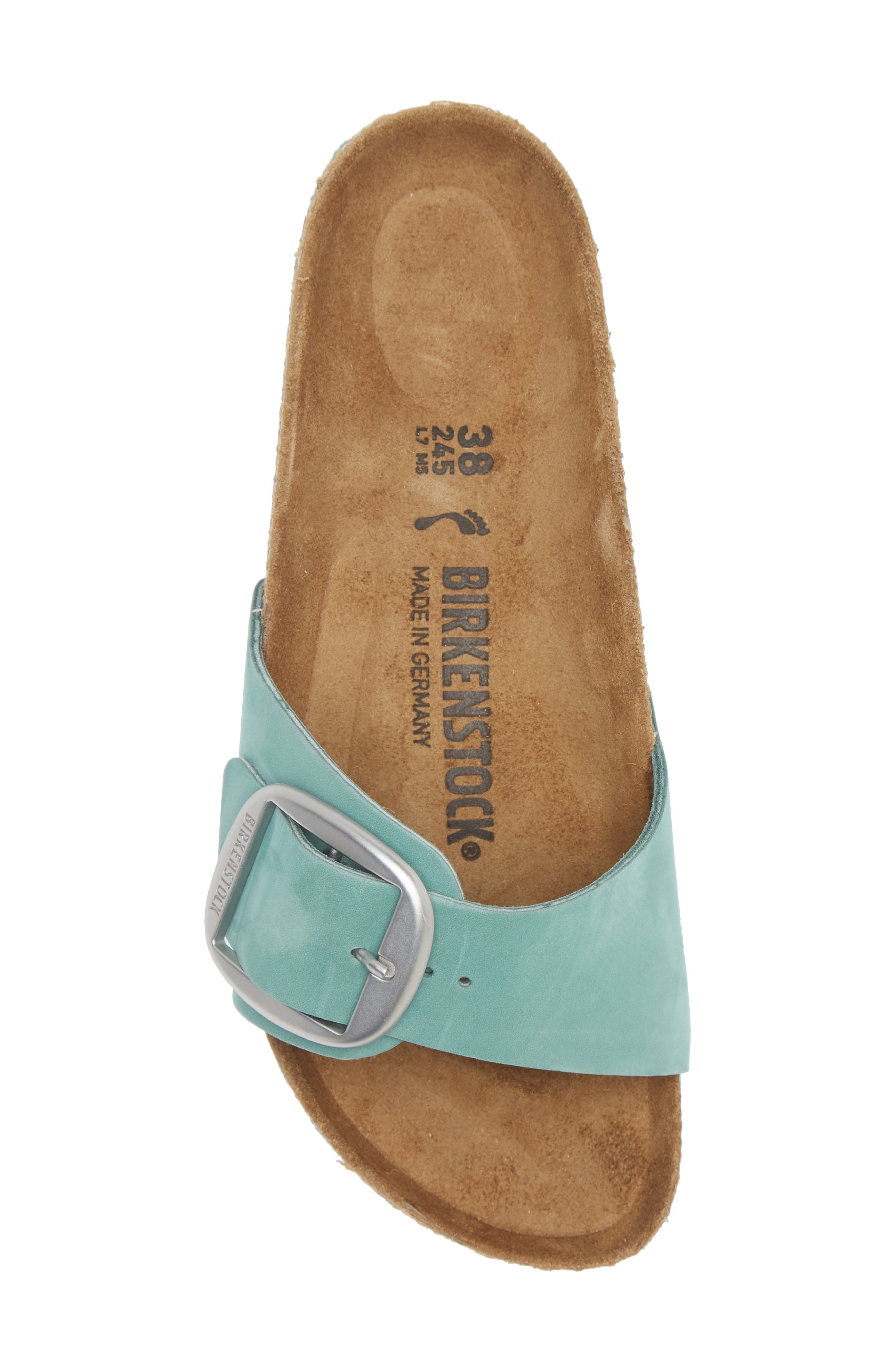 Birkenstock Madrid Big Buckle Slide Sandal, Alternate, color, Beryl