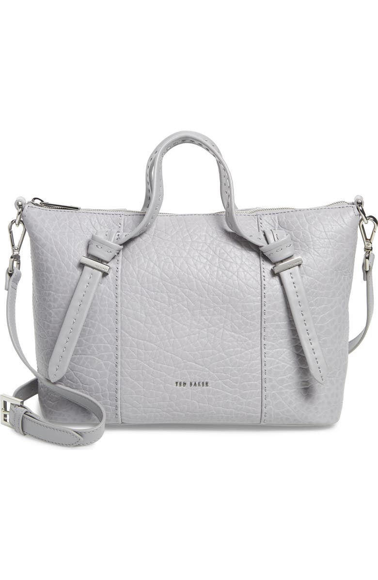 Ted Baker London Small Olmia Knotted Handle Leather Tote, Main, color,
