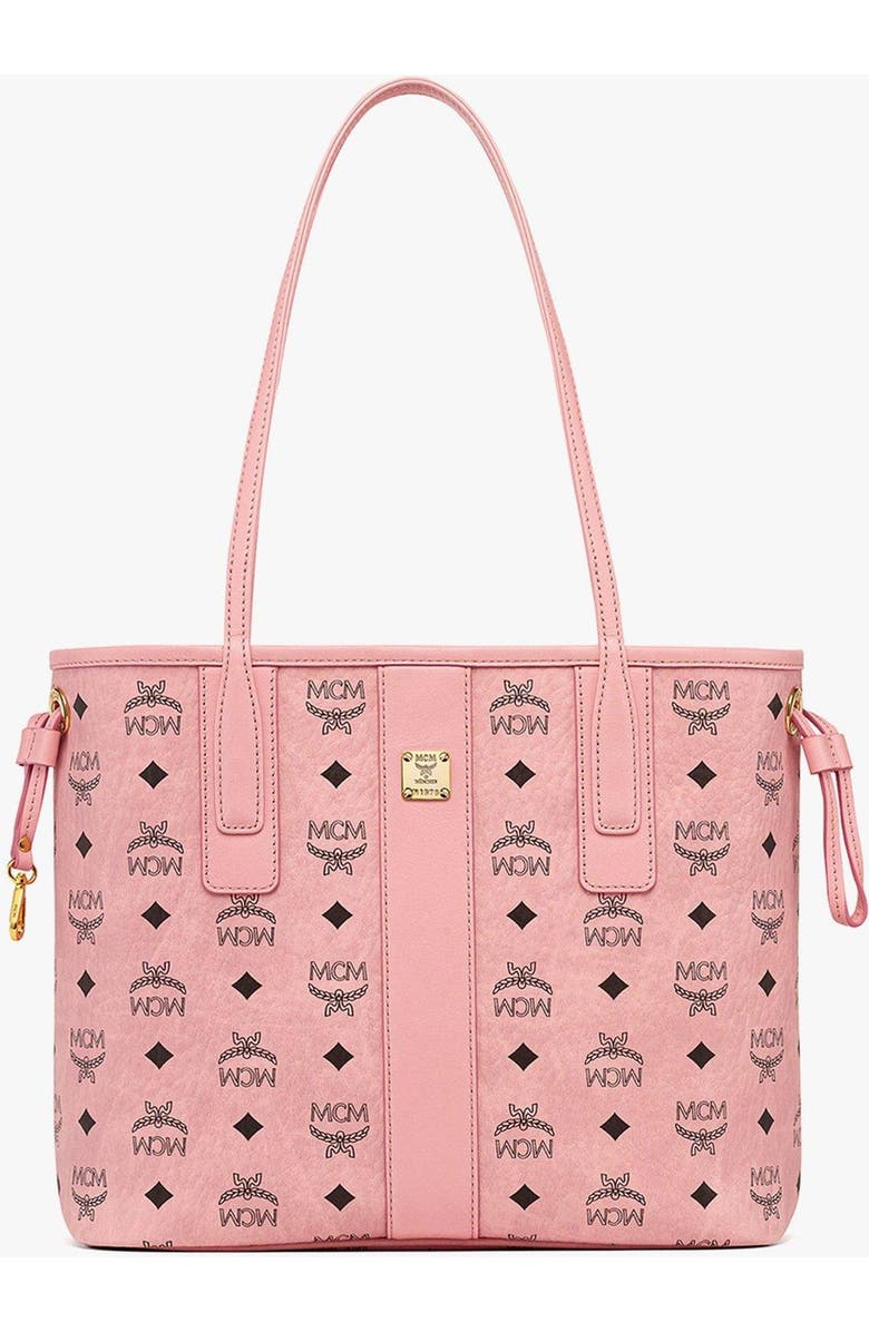 MCM Small Liz Shopper in Visetos, Main, color, Pink