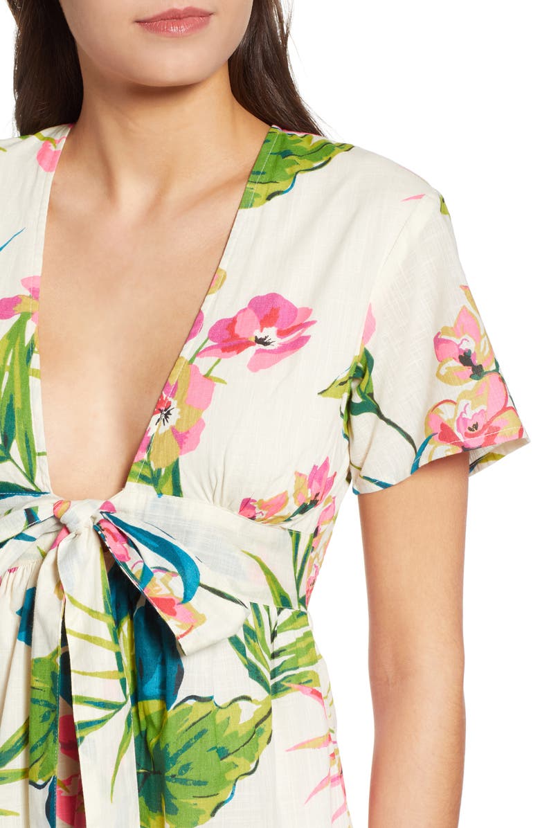 Billabong Rolling Seas Print Midi Dress, Alternate, color, 