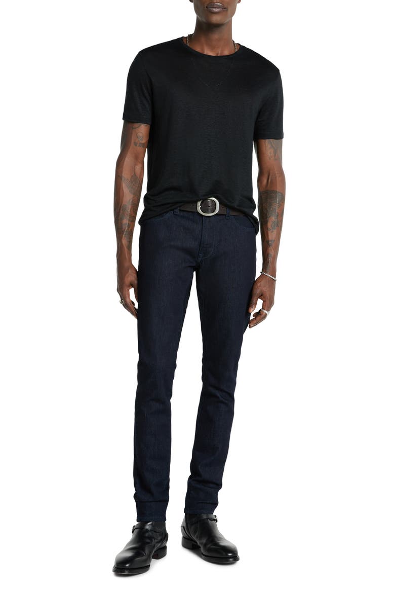 Lagoa Slubbed Organic Linen T-Shirt, Alternate, color, BLACK