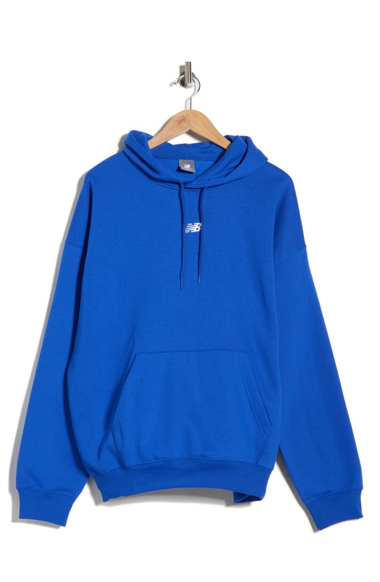 New Balance Oversize Embroidered Hoodie, Main, color, Blue