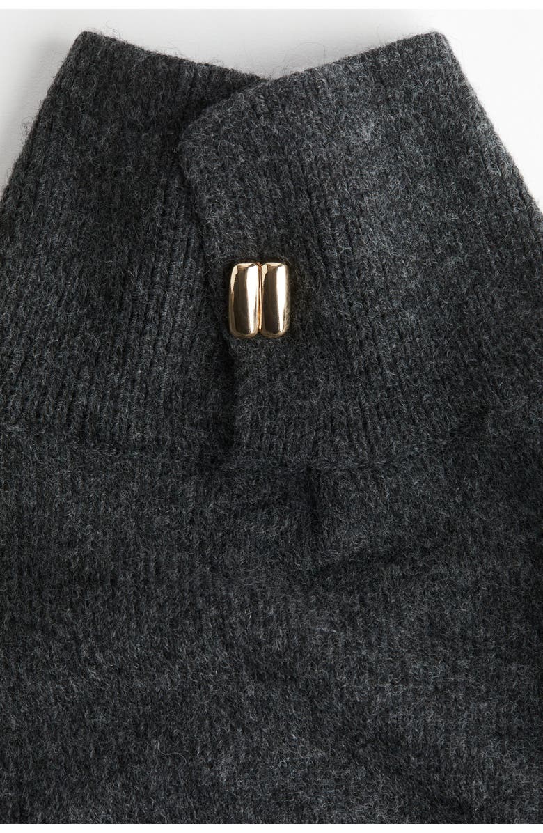 H&M Oversized Turtleneck Jumper, Alternate, color, Dark Gray Melange