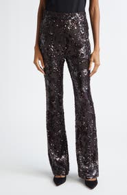 Veronica Beard Collier Sequin Skinny Flare Leg Pants