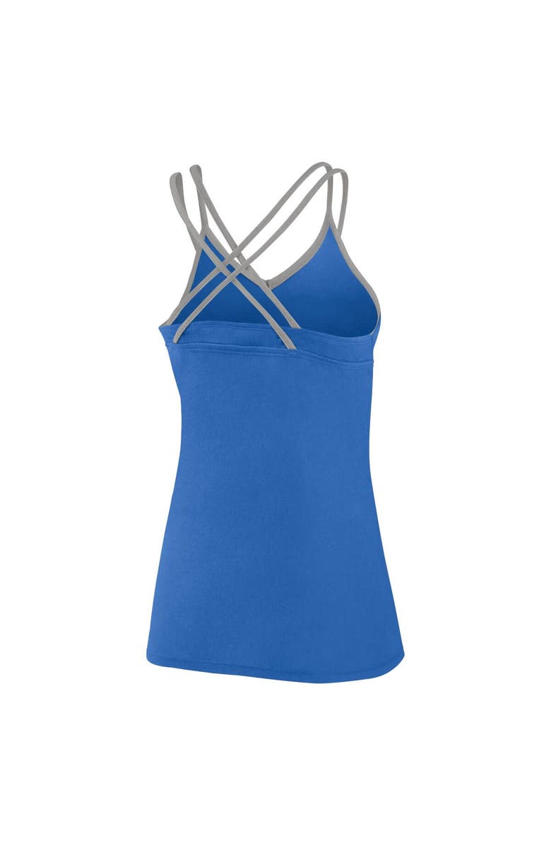 FANATICS Women's Fanatics Branded Blue Detroit Lions Go For It Strappy Crossback Tank Top, Alternate, color, 