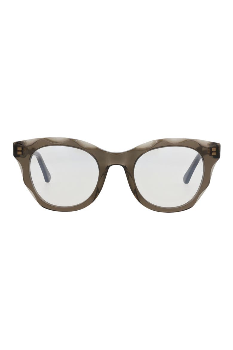 49mm Round Sunglasses, Main, color, BROWN BROWN TRANSPARENT