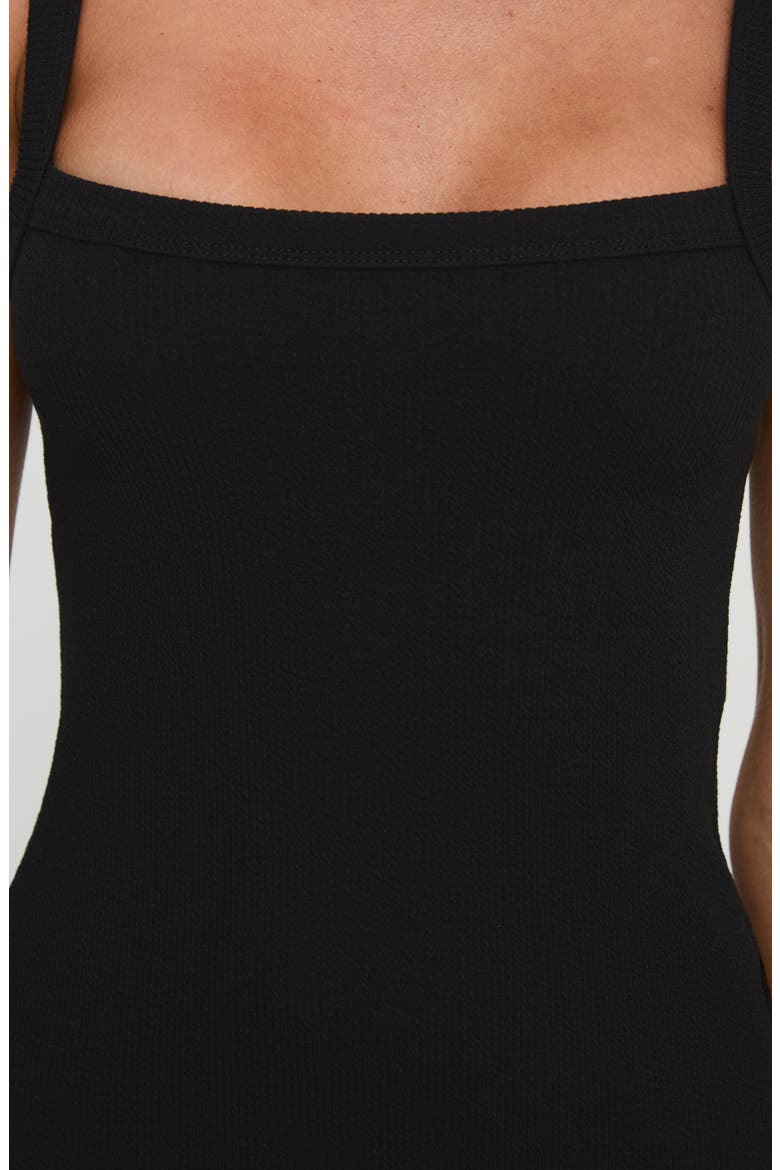 DeSantis Fit & Flare Rib Minidress, Alternate, color, BLACK
