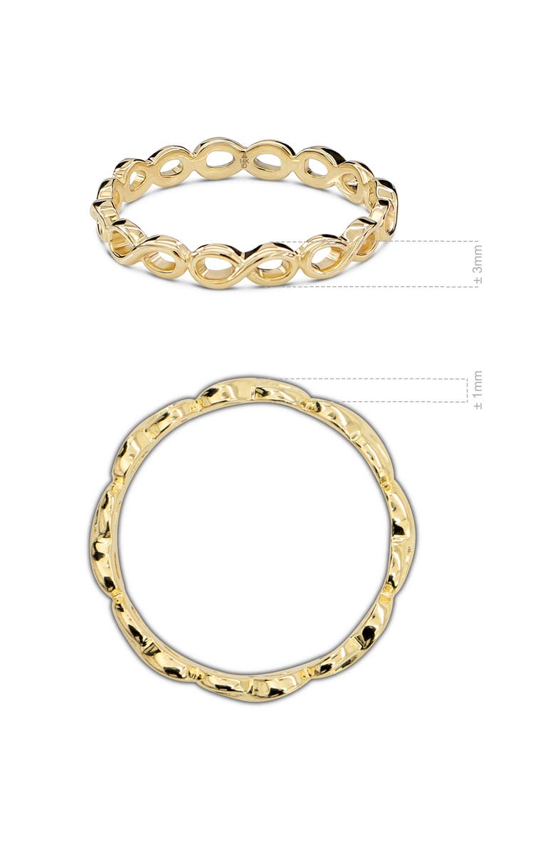 DEVATA Infinity Ring in 14K Gold, Alternate, color, Yellow Gold