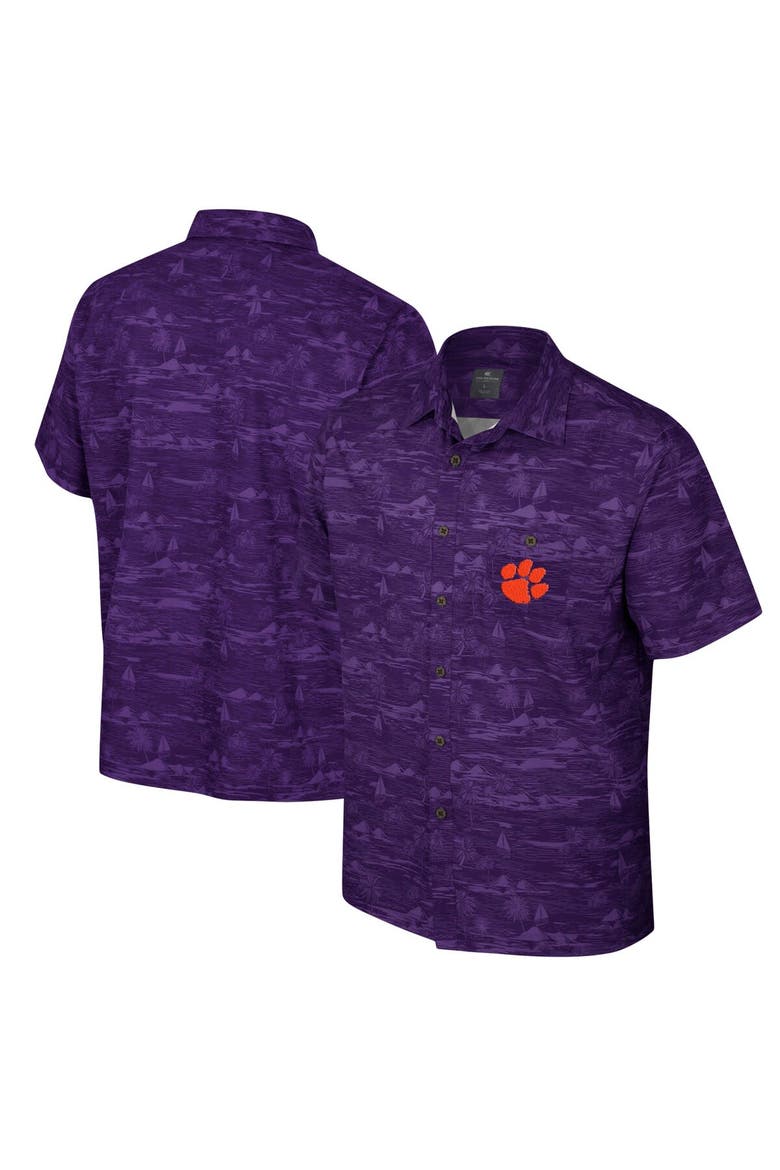 Men's Colosseum Orange Clemson Tigers Ozark Button-Up Shirt, Main, color, Orange