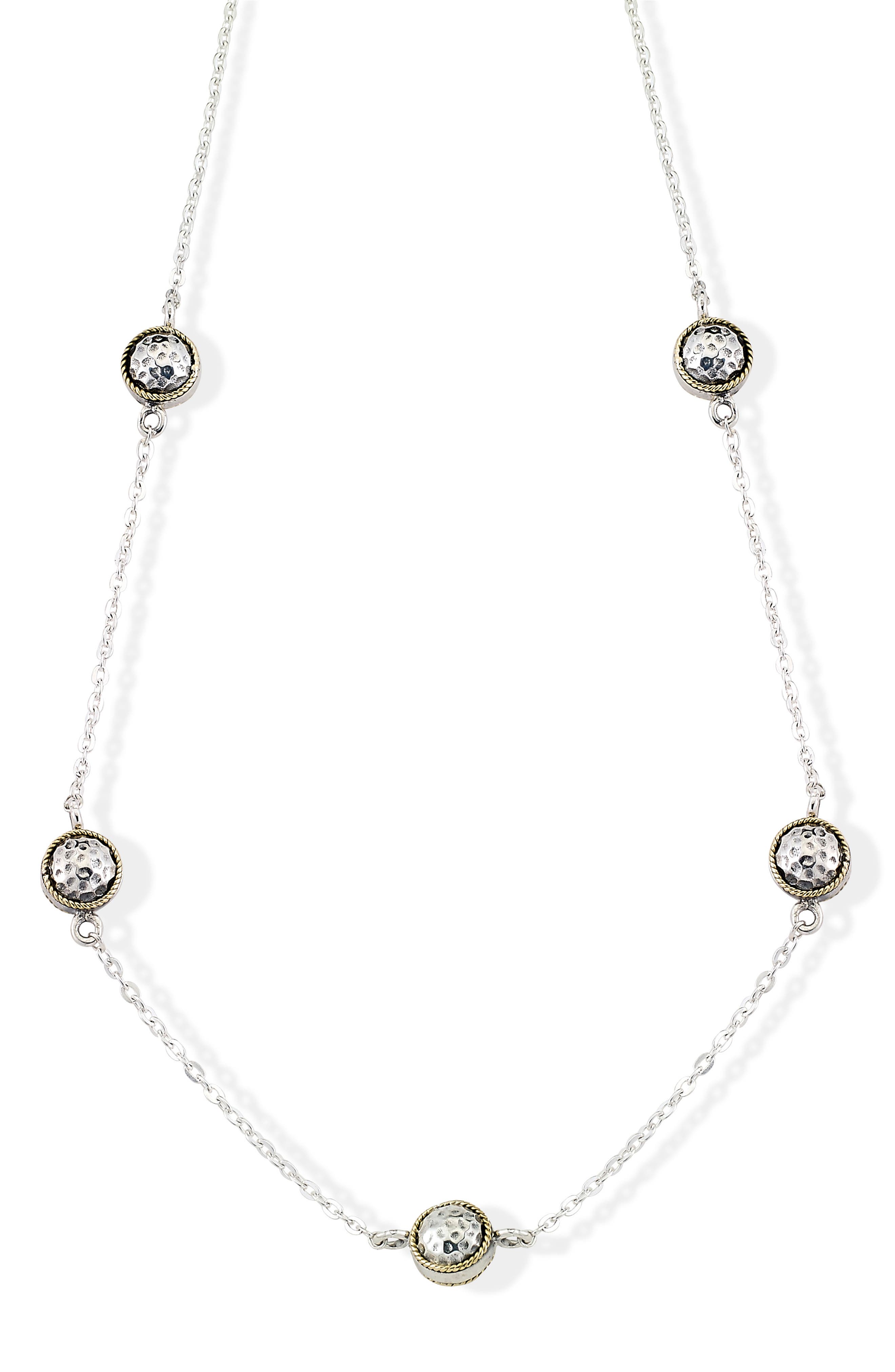 SAMUEL B. Hammered Station Necklace