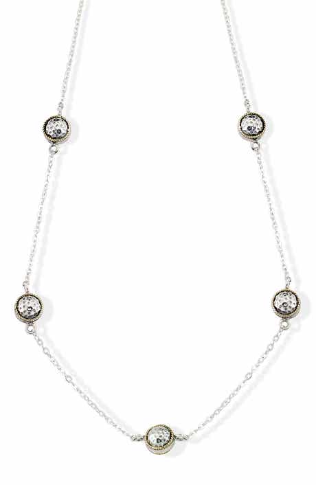 SAMUEL B. Hammered Station Necklace