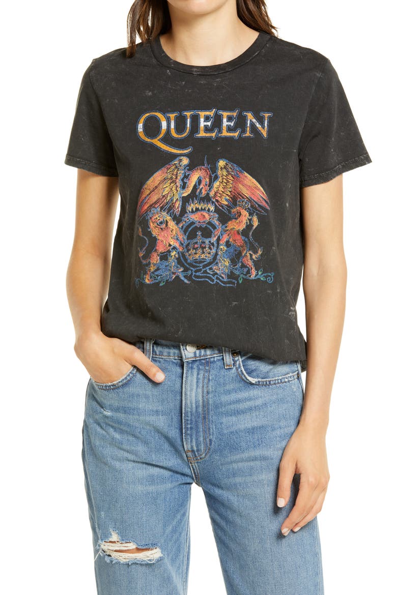 Band Graphic Tee, Main, color, CHARCOAL GREY- QUEEN