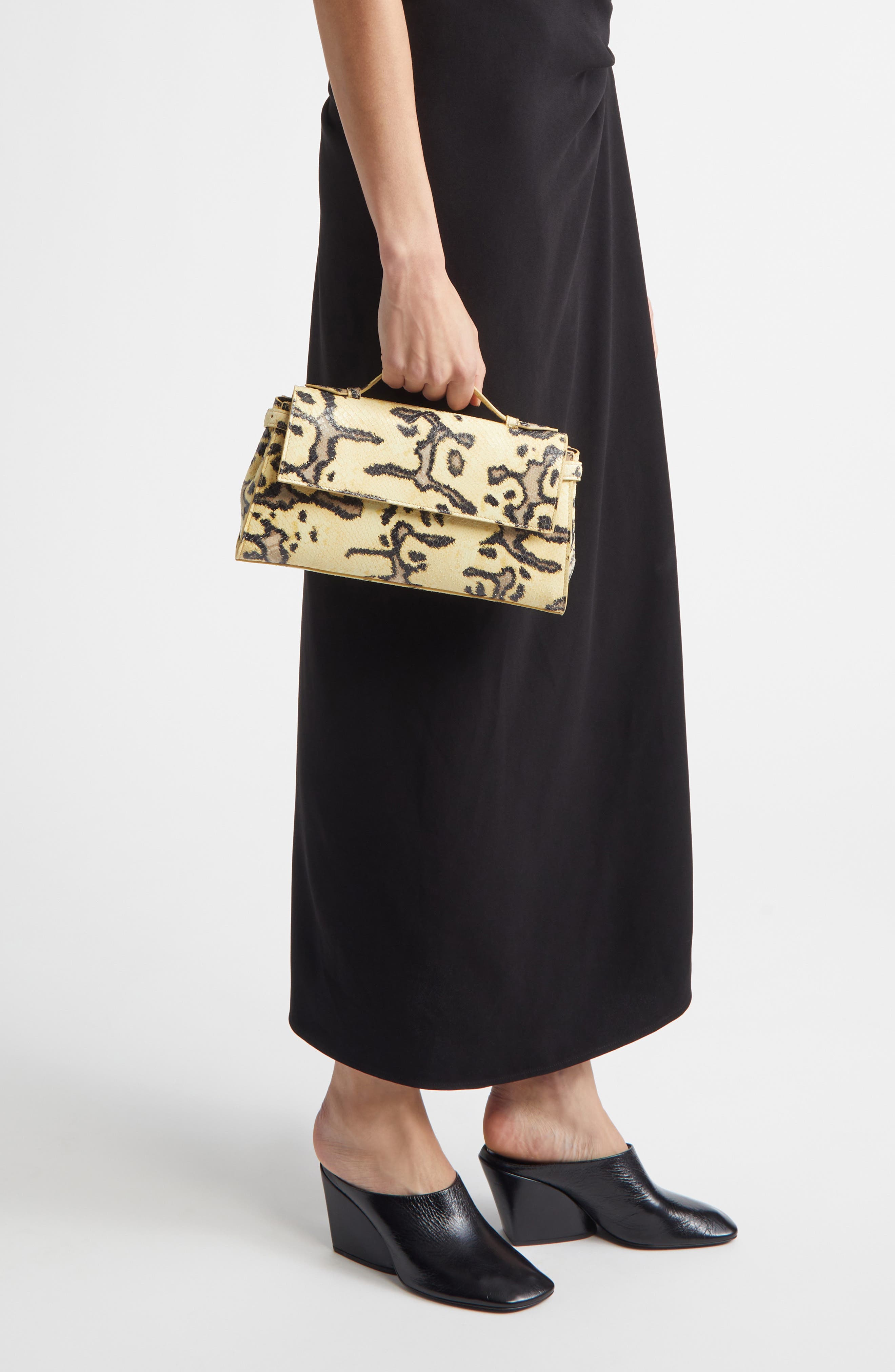 Proenza Schouler Tate Snakeskin Embossed Clutch, Alternate, color, Resin Multi