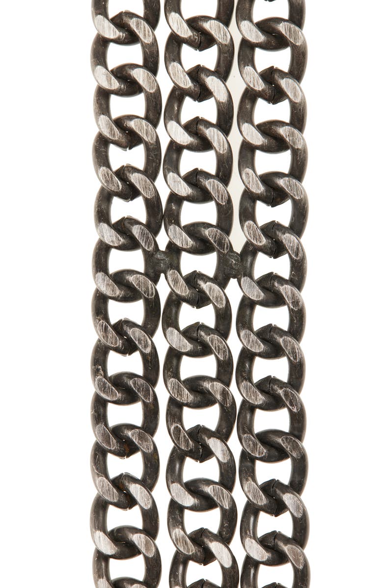 R13 Triple Chain Leather Belt, Alternate, color, Black