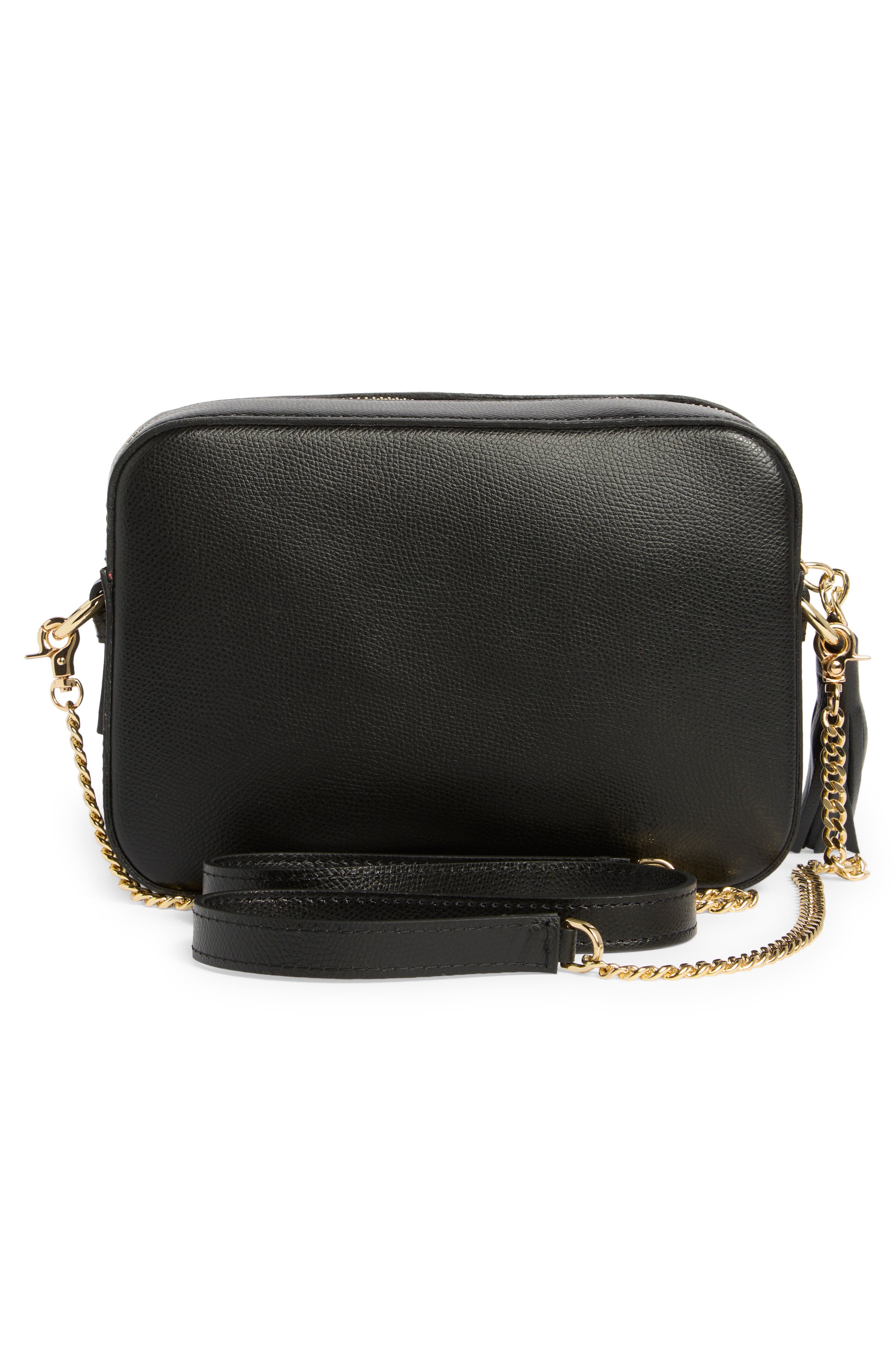 VALENTINO BY MARIO VALENTINO Babette Leather Camera Bag, Alternate, color, Black