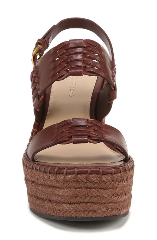 Veronica Beard Riya Slingback Espadrille Platform Wedge Sandal In Cedar