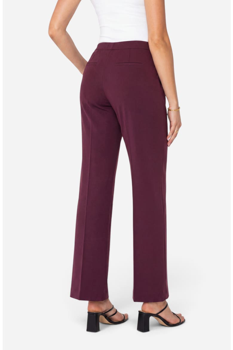 Kayla Wide Leg Pull-On Trousers, Alternate, color, DARK OXBLOOD