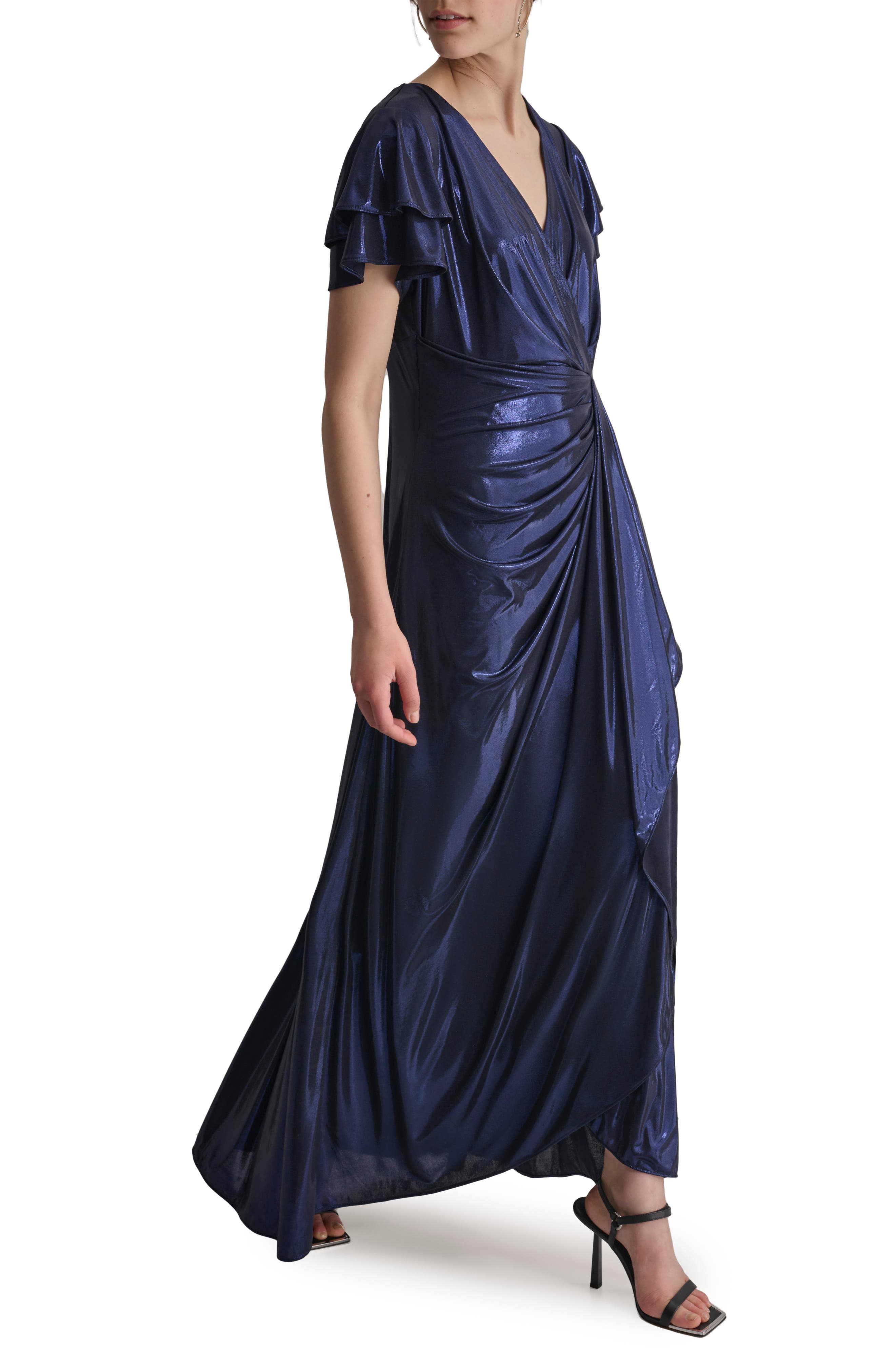 Faux Wrap Maxi Dress