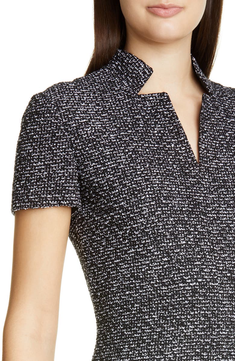 St. John Collection Textured Bouclé Tweed Dress, Alternate, color, 