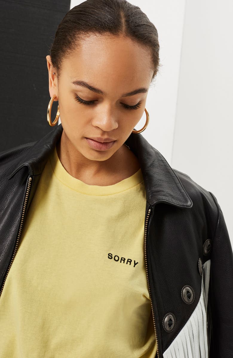 Topshop Sorry Not Sorry Slogan T-Shirt, Alternate, color,