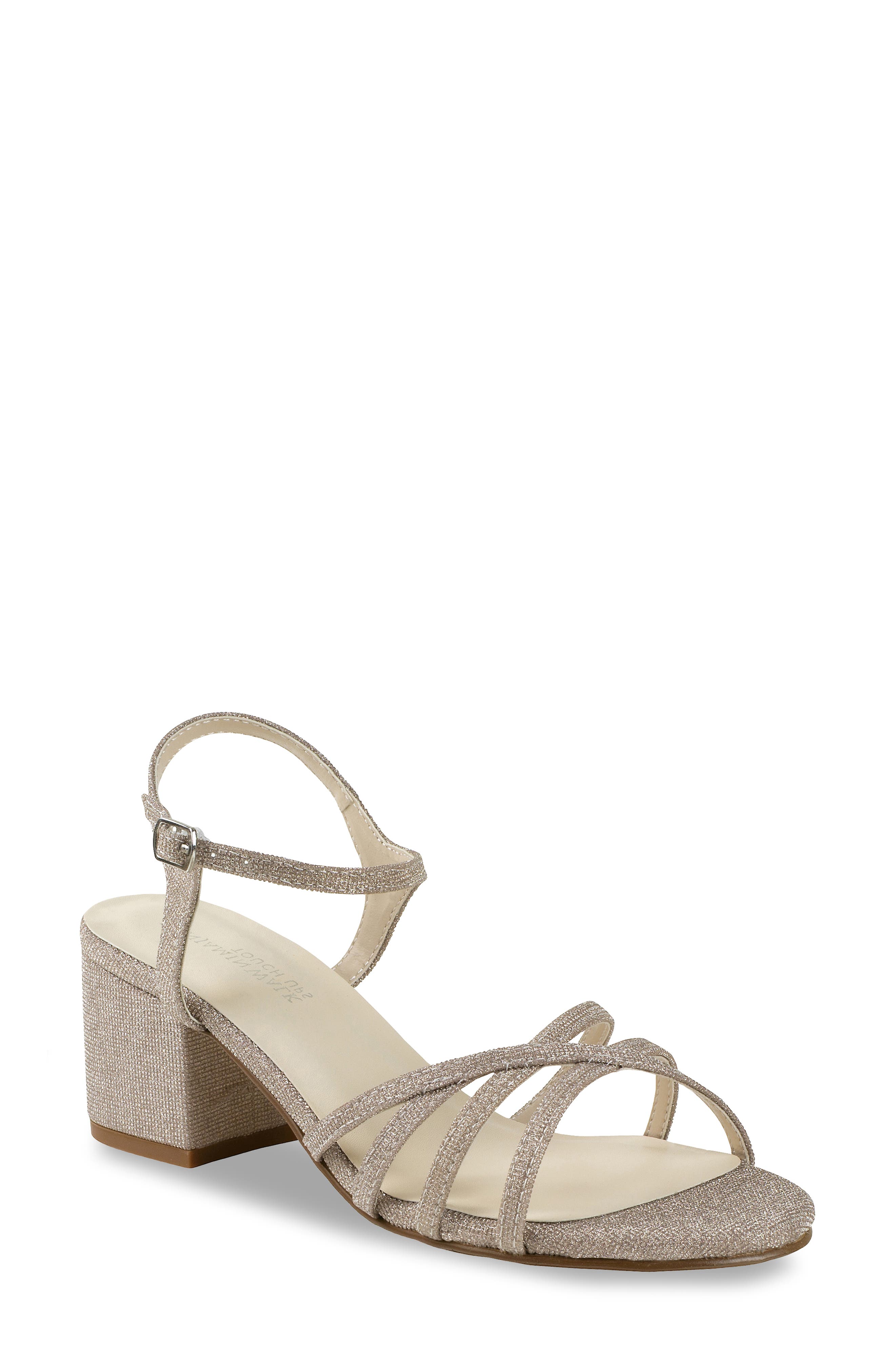 Touch Ups Delilah Ankle Strap Sandal, Main, color, Champagne