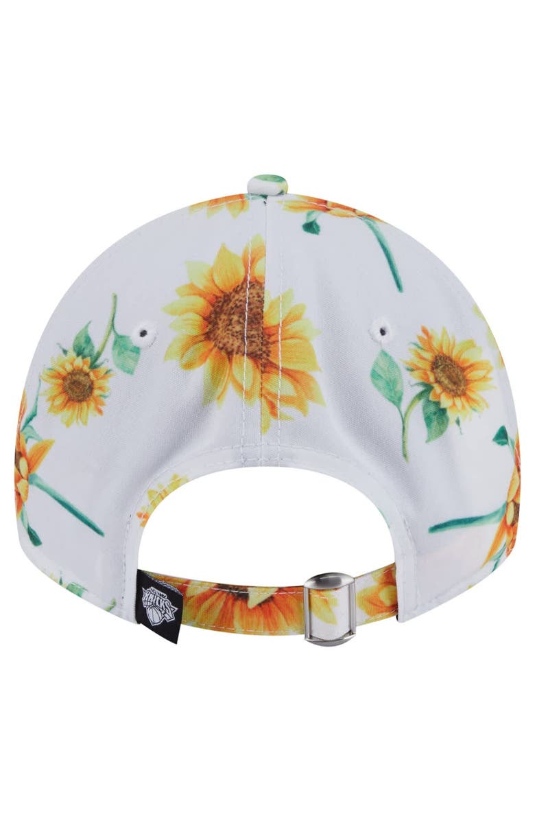 New Era Women's New Era  White New York Knicks Adventure Flower 9TWENTY Adjustable Hat, Alternate, color, White