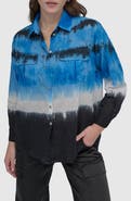 DKNY Tie Dye Cotton Button-Up Shirt