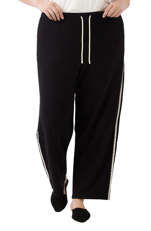 Edge Stitch Wide Leg Sweatpants