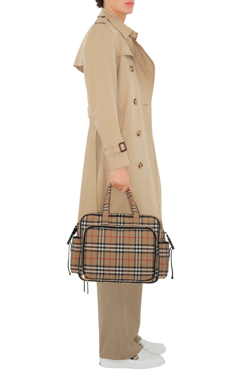 Burberry Check Baby Changing Bag, Alternate, color,