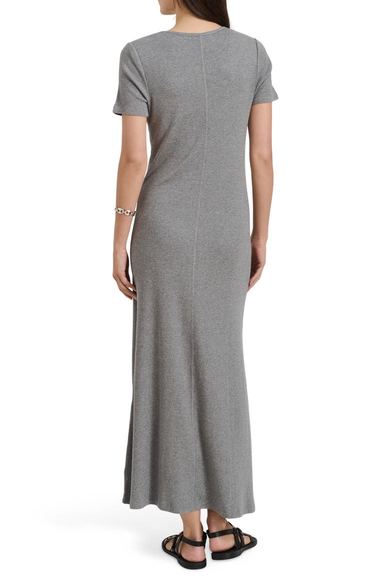 Carolyn Fine Rib Dress, Alternate, color, HEATHER GREY