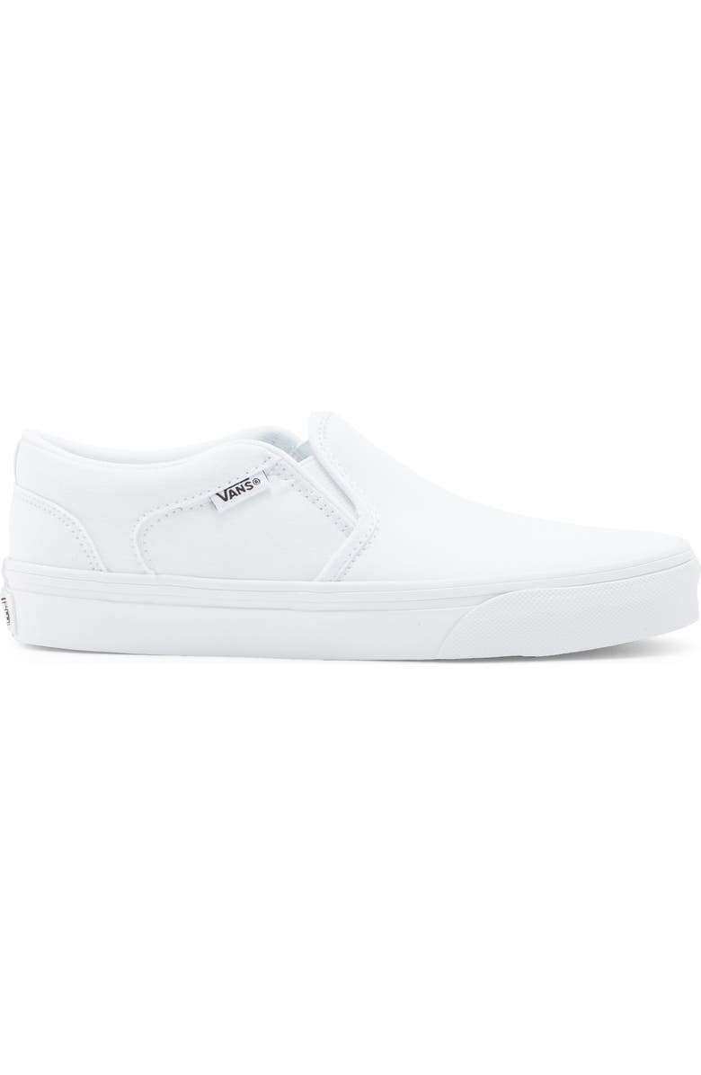 Vans Kids' Asher Slip-On Sneaker, Alternate, color, Canvas White/White