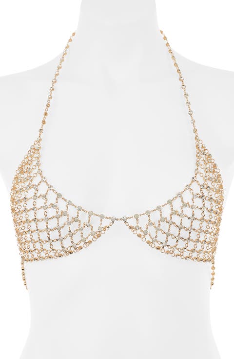Marli Embellished Chain Bralette