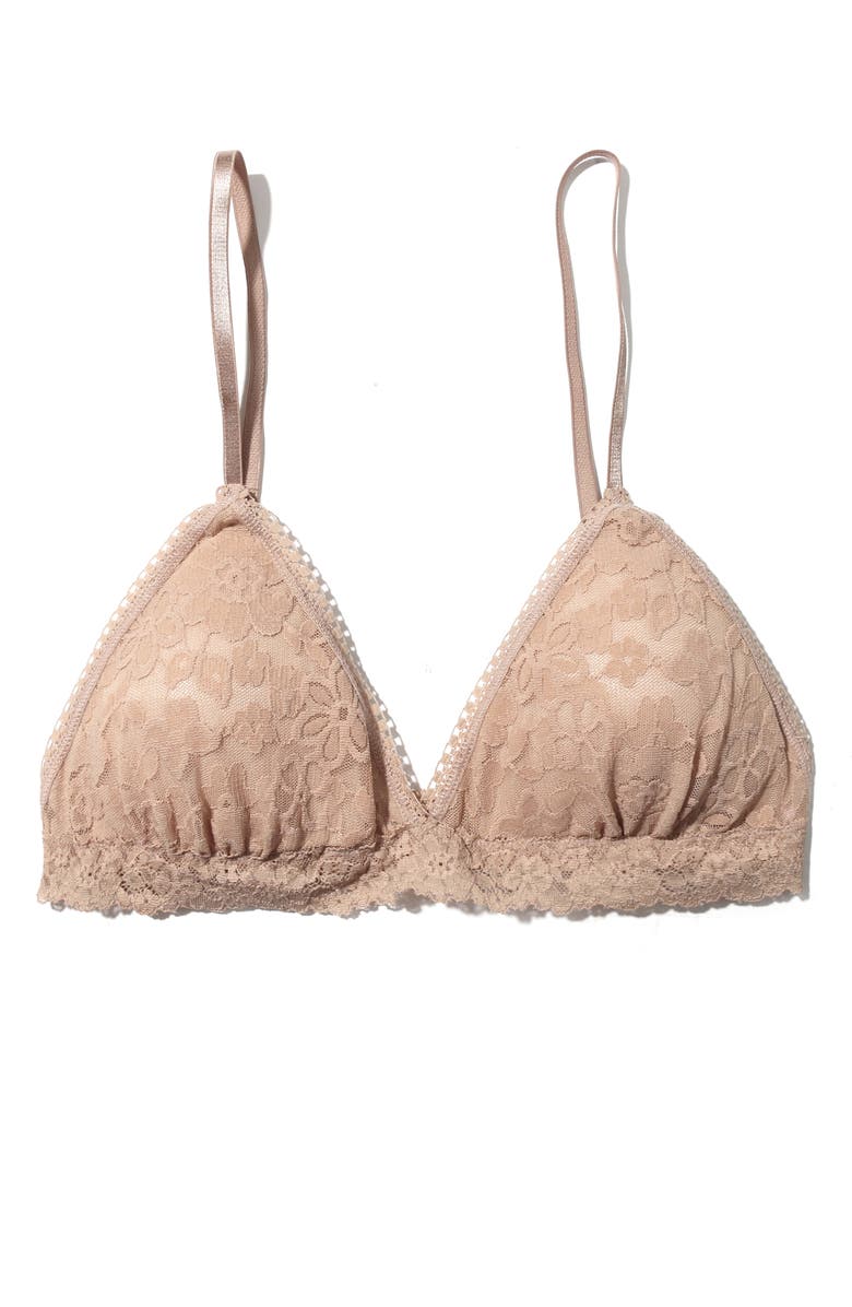 Hanky Panky Daily Lace<sup>™</sup> Padded Triangle Bralette, Main, color, Taupe