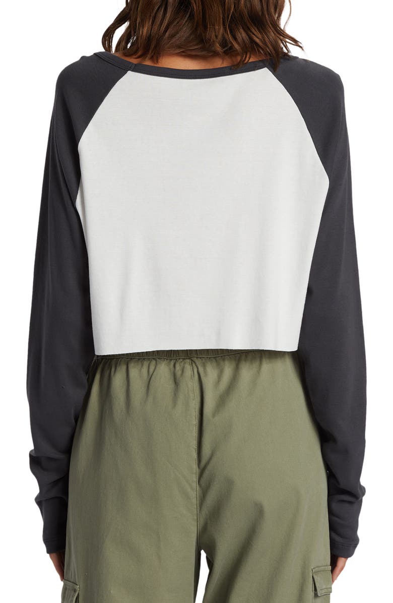 Roxy Heritage 90 Long Sleve Cotton Crop Graphic T-Shirt, Alternate, color, 