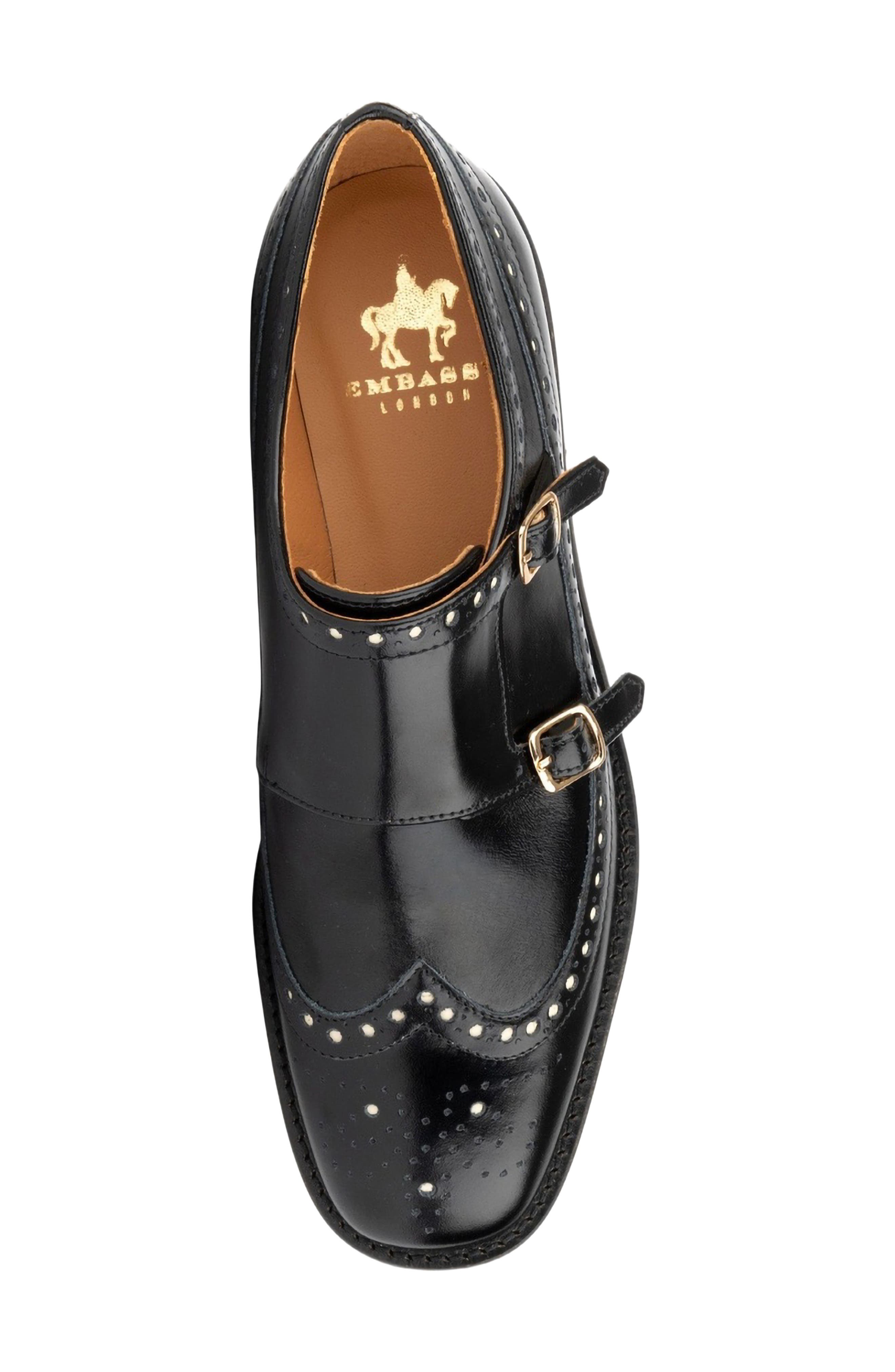 Windsor Water Resistant Double Monk, Alternate, color, BLACK