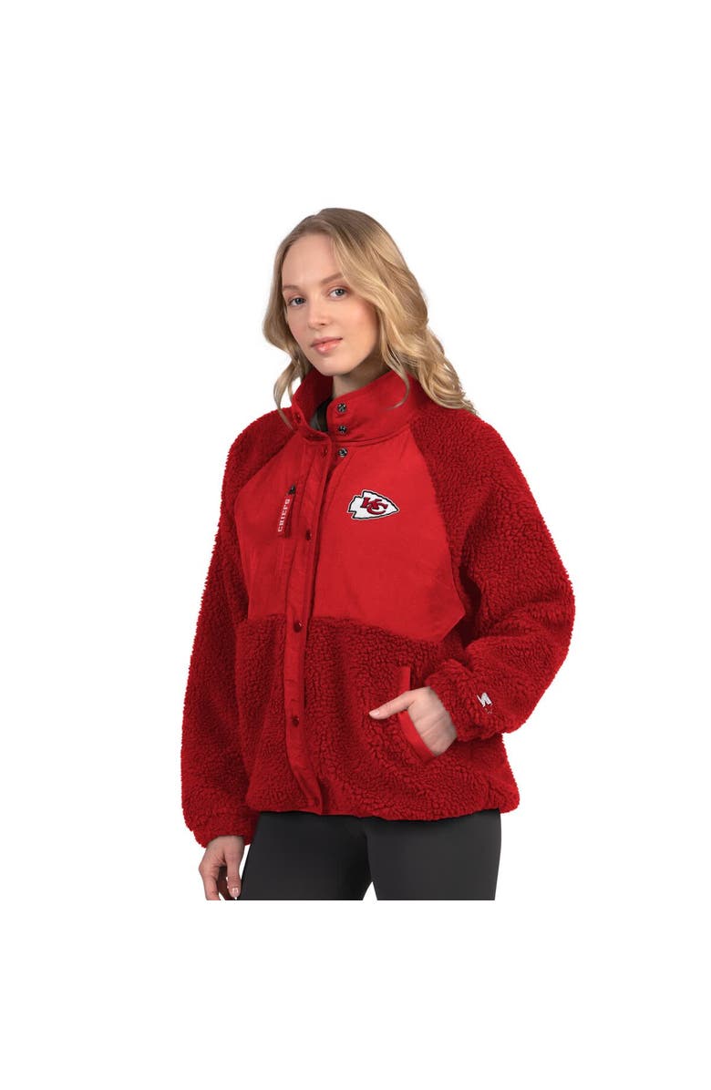 STARTER Women's Starter Red Kansas City Chiefs On the Ball Sherpa Jacket, Main, color, Red