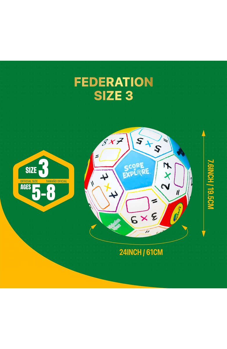 iconsportgroup Division Box Explorer Soccer Ball, Alternate, color, Multiplication Multi