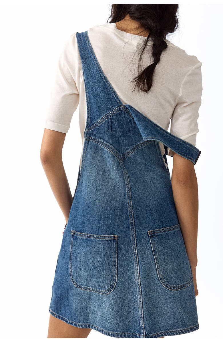 H&M Denim Dungaree Dress, Alternate, color, Denim Blue
